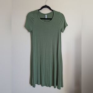 Korsis Green Short Sleeve T-shirt Dress Size S